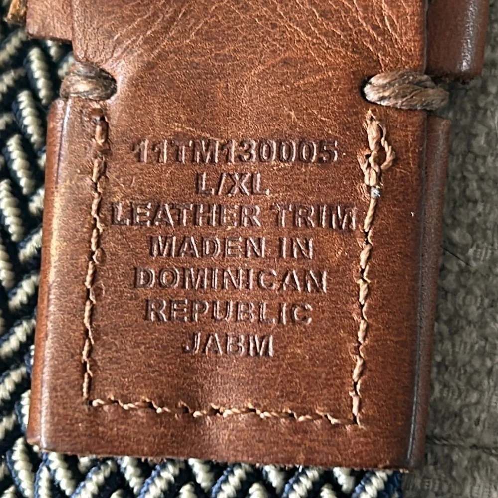 Tommy Bahama men's large XL woven leather belt
